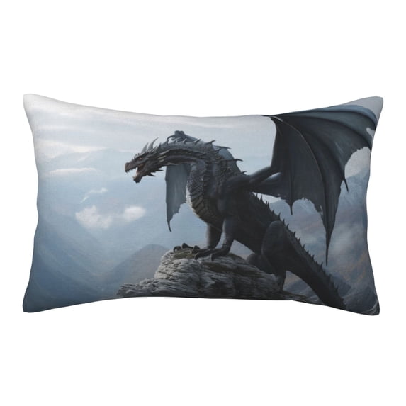 Fotbe Valley Gray Dragon Pillow Cases - Envelope Closure - Luxury, Extra Soft, Cooling Pillow Covers - Wrinkle, Fade, Stain Resistant-14"x20"