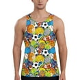 thumbnail image 1 of Fotbe Various Balls Pattern Men's Quick Dry Workout Tank Top Gym Muscle Tee Fitness Bodybuilding Sleeveless T Shirt Breathable Workout Shirt-Large, 1 of 9