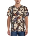 thumbnail image 1 of Fotbe Vector Butterflies Baseball Jersey Shirt for Men and Women, Casual Short Sleeves Button Down T-Shirt-4X-Large, 1 of 9