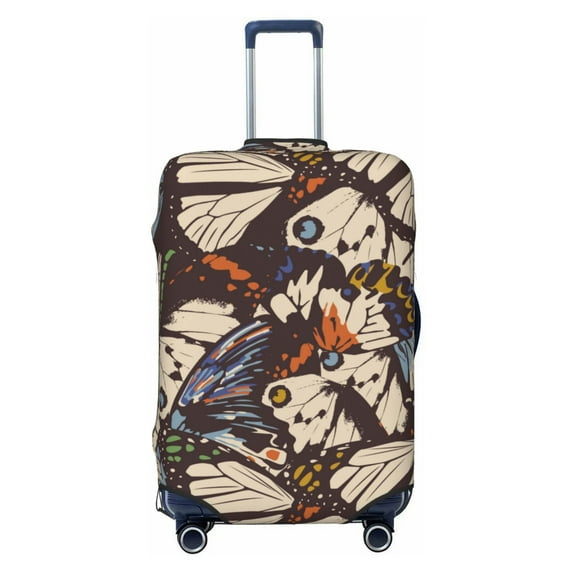 Fotbe Vector Butterflies Luggage Cover Protector,Suitcase Protector,Scratch and Dirt Resistant,Fits 18-32 Inch Luggage-Small