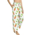 thumbnail image 1 of Fotbe Vegan Fruit Carrot Women's Pajama Pants,Sleepwear Pants,Pj Bottoms Drawstring And Pockets-Medium, 1 of 7