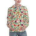 thumbnail image 1 of Fotbe Vegetables Pattern Womens Long Sleeve Hoodie, Pullover Hooded Sweatshirt, Kangaroo Pocket Hoodie with Eye-catching Drawstrings-Medium, 1 of 7