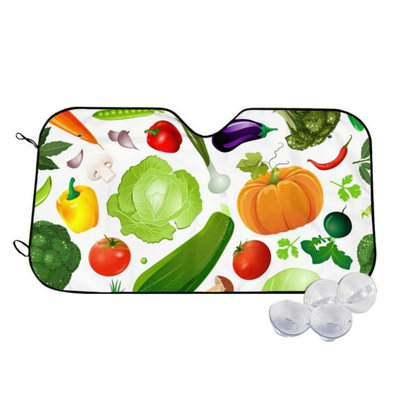 Fotbe Vegetables2 Car Windshield Sunshade | Sun Visor Protector Front Window Shade, Keeps Out UV Rays, Keeps Your Vehicle Cool-