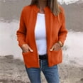 thumbnail image 1 of Women’s Fall Winter Casual Stylish Solid Color Pocket Cardigan Jacket Fall Clothes for Women Sweatshirt Cardigans for Women Sweater Button up Button Cardigan Sweater Women's Knit Sweater Women Leopard, 1 of 5