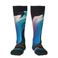 thumbnail image 1 of Fotbe Vibrant Fluid Motion Art print Women's Men's Novelty Crew Socks Cotton Socks Knee High Socks for Walking,Running,Nurses,Pregnancy, 1 of 8