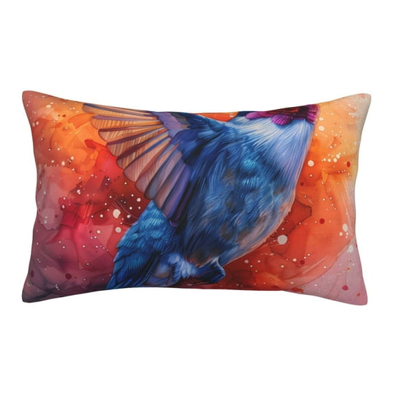 Fotbe Vibrant Hummingbird Watercolor Art Pillow Cases - Envelope Closure - Luxury, Extra Soft, Cooling Pillow Covers - Wrinkle, Fade, Stain Resistant-20"x30"