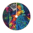 thumbnail image 1 of Fotbe Vibrant Rainbow Parrot Fantasy Pattern Christmas Tree Skirt, Tree Skirts Plush Christmas Decorations, Christmas Tree Skirts Xmas Decorations Holiday Party Decor-36", 1 of 6