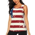 thumbnail image 1 of Fotbe Vintage American Flag Womens Loose Fit Casual Flowy Slim-Fit Tank Tops Athletic Round Neck Trendy Sleeveless Summer Tops for Gym and Yoga-Large, 1 of 7