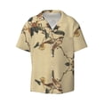 thumbnail image 1 of Fotbe Vintage Bird print Short Sleeve Button Down Shirts for Men Casual Summer Beach Wrinkle Free Shirt-3X-Large, 1 of 7
