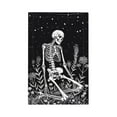 thumbnail image 1 of Fotbe Vintage Black white Plant skull Print Duplex Receptacle Wall Plate, 1-Gang 5.0" x3.0" Wall Outlet Covers, Dual Outlet Faceplates Covers, Color-matched Screws Included-Style V, 1 of 6