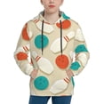 thumbnail image 1 of Fotbe Vintage Bowling Pattern Youth Pullover Hooded Sweatshirt, Boys Hoodie, Kangaroo Pocket Hoodie for Kids Girls -Small, 1 of 6