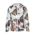 thumbnail image 1 of Fotbe Vintage Butterflies Men's Women's UPF 50+ Sun Protection Jacket Hooded Cooling Shirt with Pockets Hiking Outdoor Performance-X-Large, 1 of 9