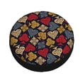 thumbnail image 1 of Fotbe Vintage Card Spare Tire Cover Thickening Universal Fit for Jeep, Trailer, RV, SUV, Truck, Tough Tire Wheel Soft Cover-17 inch, 1 of 8