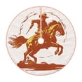 thumbnail image 1 of Fotbe Vintage Cowboy On A Bronco Horse Pattern Christmas Tree Skirt, Tree Skirts Plush Christmas Decorations, Christmas Tree Skirts Xmas Decorations Holiday Party Decor-48", 1 of 6