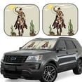 thumbnail image 1 of Fotbe Vintage Cowboy Riding Horse 2-Piece Car Windshield Sun Shade | Sun Blocker for Car Windshield | Foldable Automotive Interior Accessories for Sun Protection-Small, 1 of 7