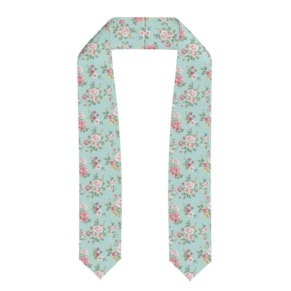 Fotbe Vintage Floral Printed Class of 2024 Graduation Stole