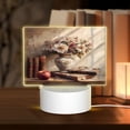 thumbnail image 1 of Fotbe Vintage Floral Vase With Books Pattern Acrylic Night Light Gift with 3 Color ModesTouch-Sensitive LED Lamp Perfect Gift for Mother's Day, Birthday, or Christmas, 1 of 9