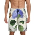 thumbnail image 1 of Fotbe Vintage Flower Pajama Shorts for Men, Men's Pajama Bottoms, Sleepwear,Short Pajama Pants-Small, 1 of 9