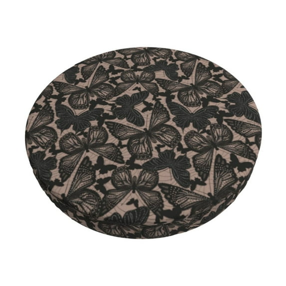 Fotbe Vintage Flowers Pattern Stool Covers Round,Waterproof Round Bar Stool Covers Bar Chair Covers Washable Stool Cushion Slipcover for 12-14 Inch Chair-14 inch