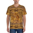 thumbnail image 1 of Fotbe Vintage Map Baseball Jersey Shirt for Men and Women, Casual Short Sleeves Button Down T-Shirt-X-Large, 1 of 9