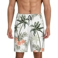 thumbnail image 1 of Fotbe Vintage Palm Trees Pajama Shorts for Men, Men's Pajama Bottoms, Sleepwear,Short Pajama Pants-X-Large, 1 of 9
