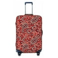 thumbnail image 1 of Fotbe Vintage Red Paisley Luggage Cover Protector,Suitcase Protector,Scratch and Dirt Resistant,Fits 18-32 Inch Luggage-Small, 1 of 9