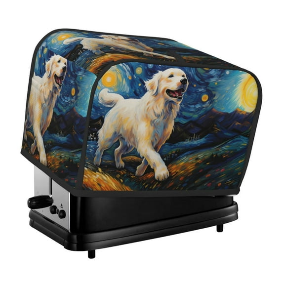 Fotbe Vintage Starry Sky Labrador A for Two Slice Toaster Cover, Fingerprint Protector, Super Soft Appliance Cover And Dust Cover,Bread Dust Cover & Fingerprint Protection
