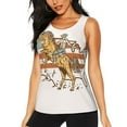 thumbnail image 1 of Fotbe Vintage Wild West Cowboy Womens Loose Fit Casual Flowy Slim-Fit Tank Tops Athletic Round Neck Trendy Sleeveless Summer Tops for Gym and Yoga-Medium, 1 of 7