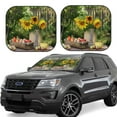 thumbnail image 1 of Fotbe Vintage Wooden Bucket 2-Piece Car Windshield Sun Shade | Sun Blocker for Car Windshield | Foldable Automotive Interior Accessories for Sun Protection-Large, 1 of 7