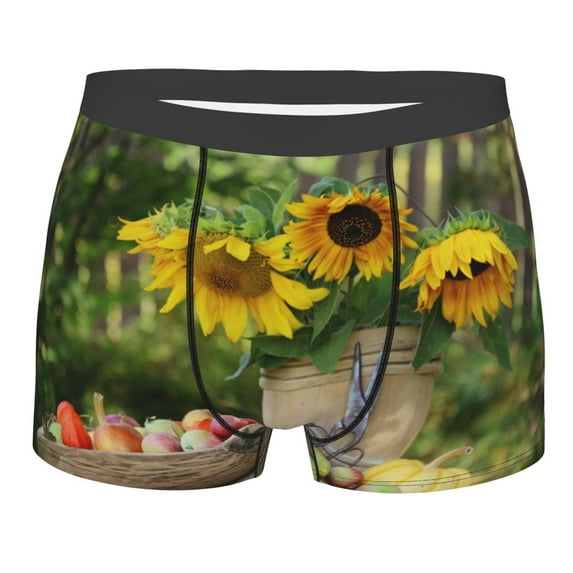 Fotbe Vintage Wooden Bucket Men’s Total Support Pouch Boxer Briefs, X-Temp Cooling, Moisture-Wicking Underwear, Regular, Long-leg and Trunk-X-Large