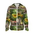 thumbnail image 1 of Fotbe Vintage Wooden Bucket Men's Women's UPF 50+ Sun Protection Jacket Hooded Cooling Shirt with Pockets Hiking Outdoor Performance-X-Large, 1 of 9