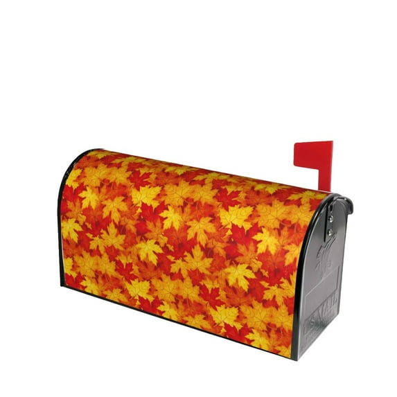 Fotbe Vintage maple leaves autumn Mailbox Covers Post Letter Box Cover Garden Decor Standard Size-21x18 in