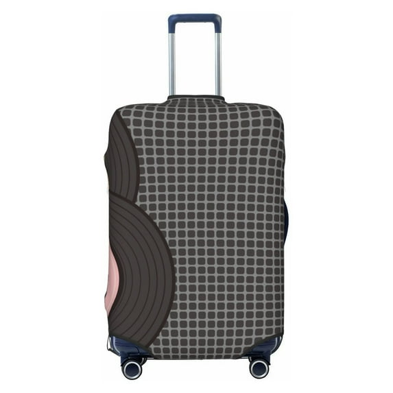 Fotbe Vinyl Records Luggage Cover Protector,Suitcase Protector,Scratch and Dirt Resistant,Fits 18-32 Inch Luggage-Small
