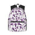 thumbnail image 1 of Fotbe Violets Flowers Lightweight Casual Laptop Backpack for Men and Women, Daily use Waterproof backpack, Backpack for College, 1 of 8