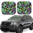 thumbnail image 1 of Fotbe Watercolor Cactuses 2-Piece Car Windshield Sun Shade | Sun Blocker for Car Windshield | Foldable Automotive Interior Accessories for Sun Protection-Small, 1 of 7