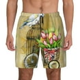 thumbnail image 1 of Fotbe Watercolor Canary Bird Men’s Swim Trunks Quick Dry Swim Shorts Board Shorts with Mesh Lining-Medium, 1 of 9