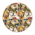 thumbnail image 1 of Fotbe Watercolor Dogs Pattern Christmas Tree Skirt, Tree Skirts Plush Christmas Decorations, Christmas Tree Skirts Xmas Decorations Holiday Party Decor-48", 1 of 6
