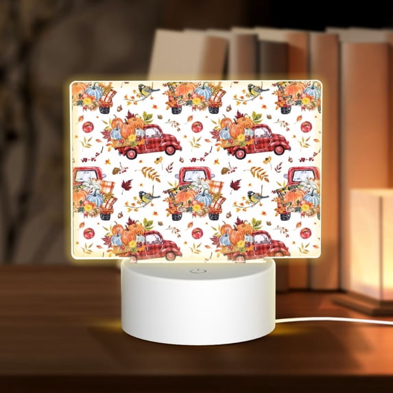 Fotbe Watercolor Fall Pattern Acrylic Night Light Gift with 3 Color ModesTouch-Sensitive LED Lamp Perfect Gift for Mother's Day, Birthday, or Christmas
