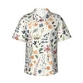 thumbnail image 1 of Fotbe Watercolor Floral Hawaiian Shirt for Men Unisex Summer Beach Casual Short Sleeve Cotton Linen Button Down Shirts-X-Large, 1 of 9