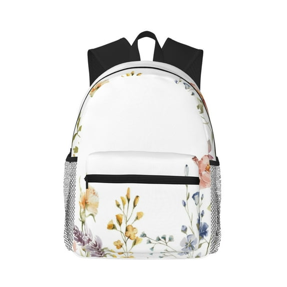 Fotbe Watercolor Floral Lightweight Casual Laptop Backpack for Men and Women, Daily use Waterproof backpack, Backpack for College
