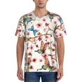 thumbnail image 1 of Fotbe Watercolor Floral With Butterflies Baseball Jersey Shirt for Men and Women, Casual Short Sleeves Button Down T-Shirt-3X-Large, 1 of 9