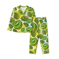 thumbnail image 1 of Fotbe Watercolor Kiwi Fruits Summer Pattern Long Sleeve Pajama Set for Women,Sleepwear Set,2-piece Loungewear Set,Soft PJs Comfy Nightwear with Pockets -Medium, 1 of 7