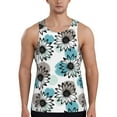 thumbnail image 1 of Fotbe Watercolor Sunflower Pattern Men's Quick Dry Workout Tank Top Gym Muscle Tee Fitness Bodybuilding Sleeveless T Shirt Breathable Workout Shirt-4X-Large, 1 of 9