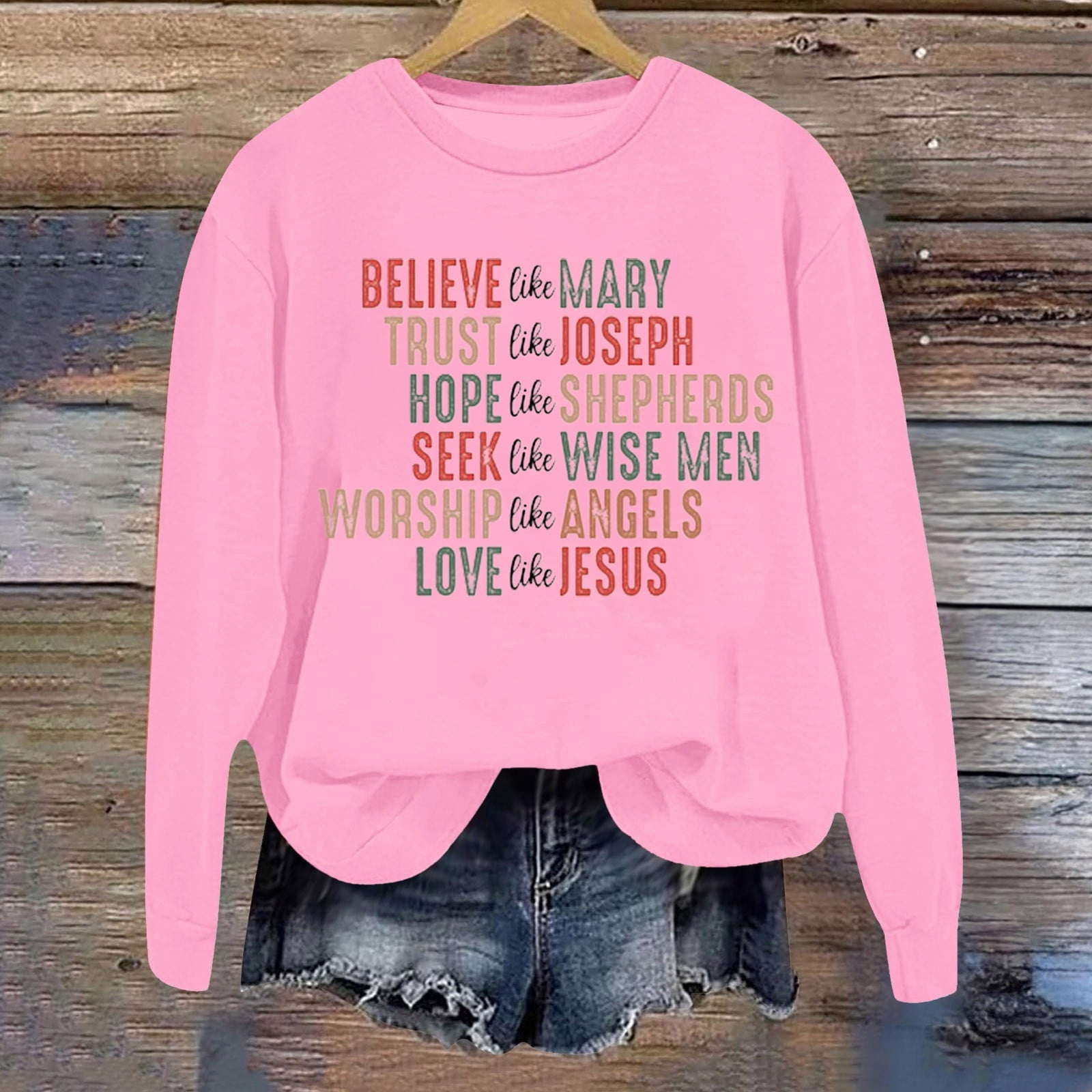 Women's Trendy Pullover Hoodie Letter Print Round Neck Top For Fall & Winter Cute Fashion Top Blouse Top Light Sweatshirt Fall Tunic Crop Set Junior Vintage Sweater Clothes Shopping Casual Top Dresses