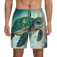 thumbnail image 1 of Fotbe Watercolor Turtle1 Men’s Swim Trunks Quick Dry Swim Shorts Board Shorts with Mesh Lining-X-Large, 1 of 9