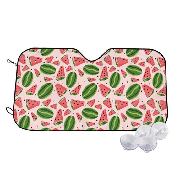 Fotbe Watermelon Car Windshield Sunshade | Sun Visor Protector Front Window Shade, Keeps Out UV Rays, Keeps Your Vehicle Cool-Small