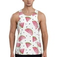 thumbnail image 1 of Fotbe Watermelon Pattern Men's Quick Dry Workout Tank Top Gym Muscle Tee Fitness Bodybuilding Sleeveless T Shirt Breathable Workout Shirt-3X-Large, 1 of 9