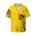 thumbnail image 1 of Fotbe Western Desert Cowboy 1 print Short Sleeve Button Down Shirts for Men Casual Summer Beach Wrinkle Free Shirt-Small, 1 of 7