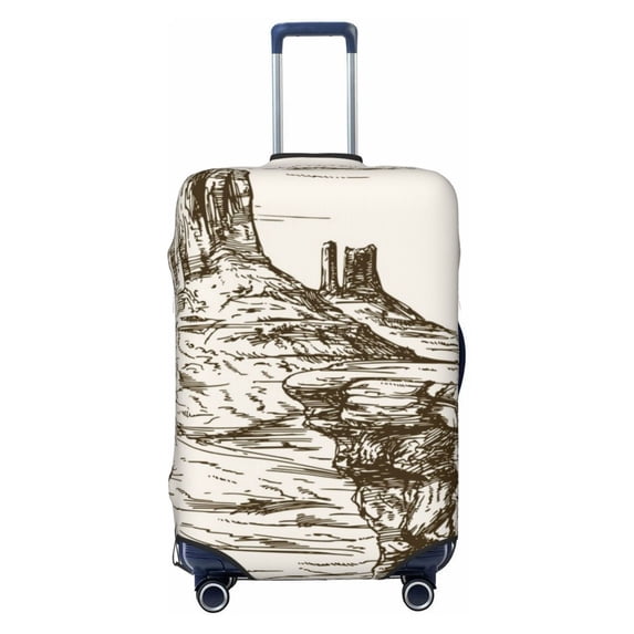 Fotbe Western Desert Cowboys 1 Luggage Cover Protector,Suitcase Protector,Scratch and Dirt Resistant,Fits 18-32 Inch Luggage-X-Large