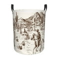 thumbnail image 1 of Fotbe Western Desert Cowboys3 Laundry Basket with Handles, Waterproof Large Laundry Hamper, Wash Bag for Corner Dorm, Rolling Laundry Basket with Handles-Small, 1 of 8